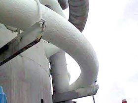 High performance coating system on industrial piping infrastructure for maximum protection and thermal efficiency